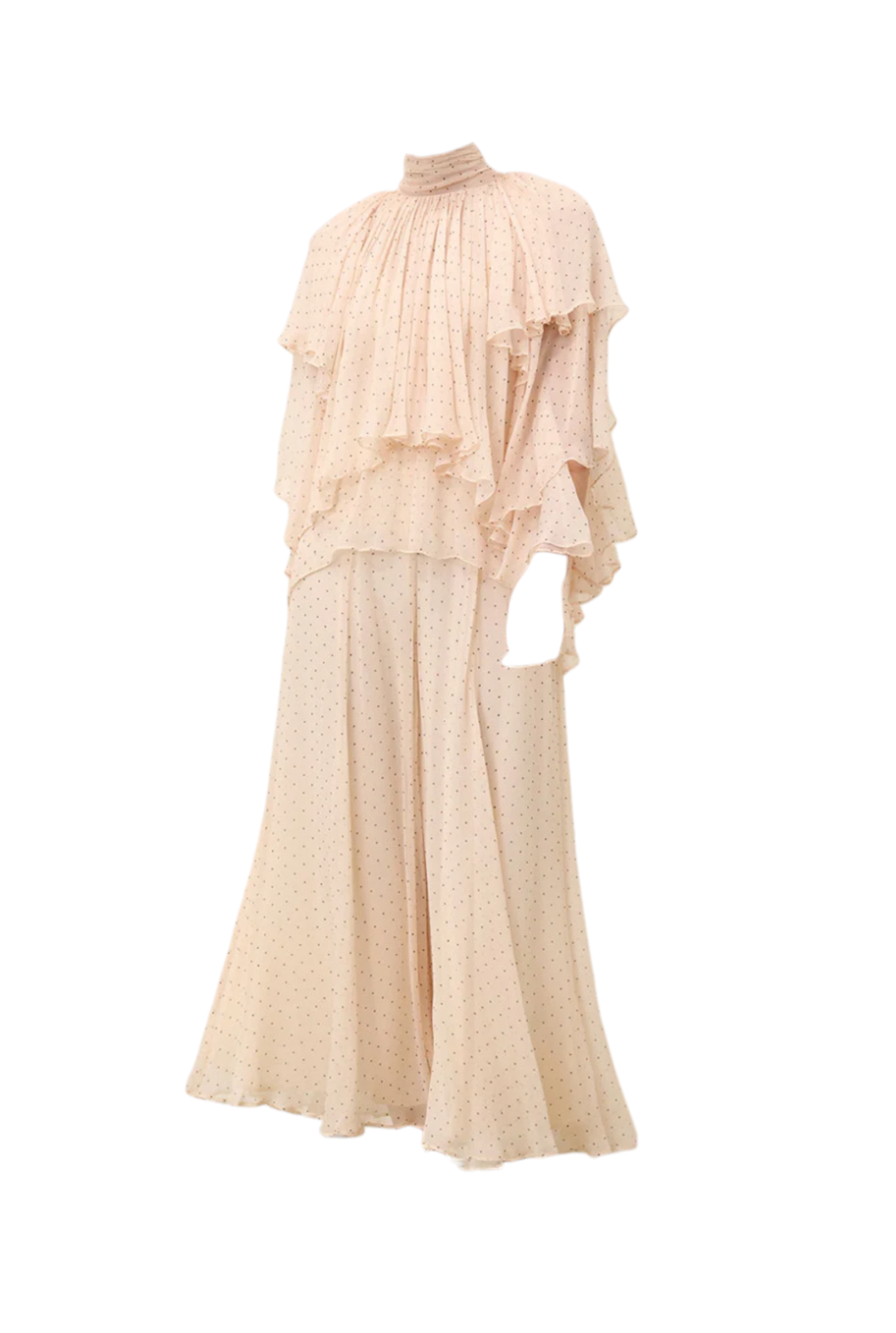 Zimmermann Hypnotic Cascading Culotte | Cream Dot, Wide Leg Pants, High Waist