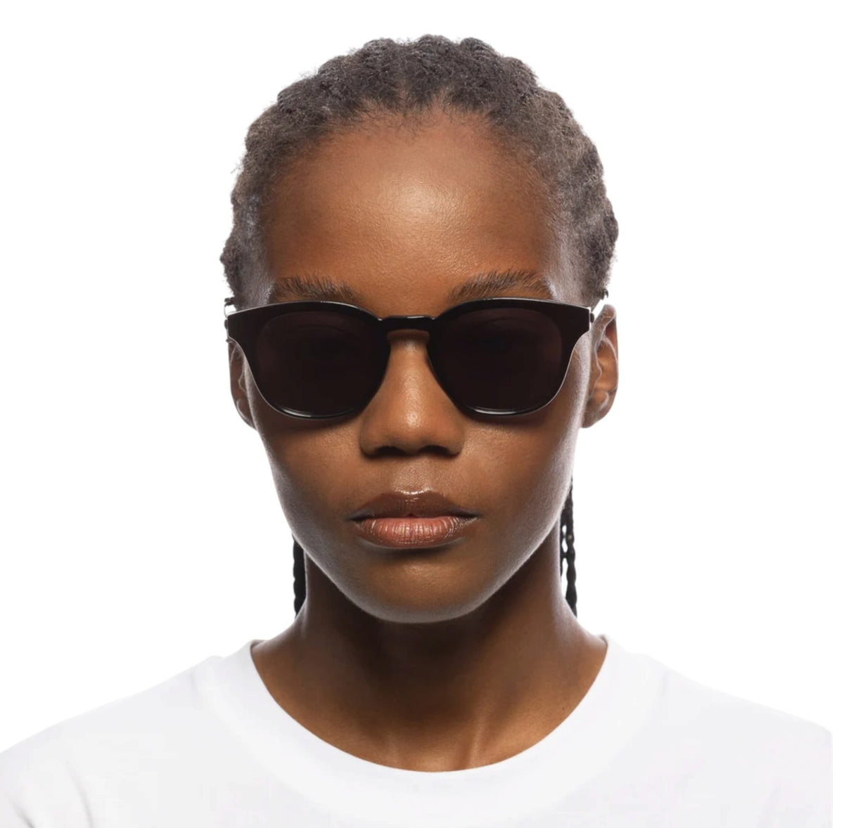 Le Specs Trasher Sunglasses | Black, Unisex, Medium, D-Frame, Metal & Acetate