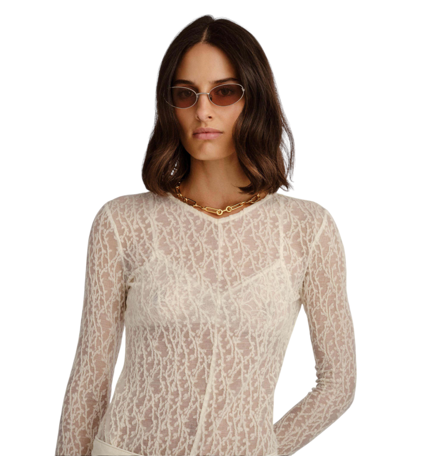 Luv Lou The Rose Sunglasses | Silver Metal, Cats Eye, Oval, Tan/Brown Mono Lens