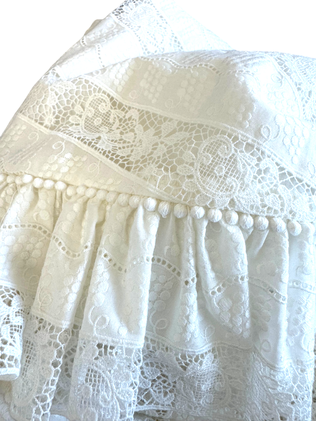 Zimmermann Veneto Perennial Lace Midi Skirt | White, Tiers, Belt, High Waist