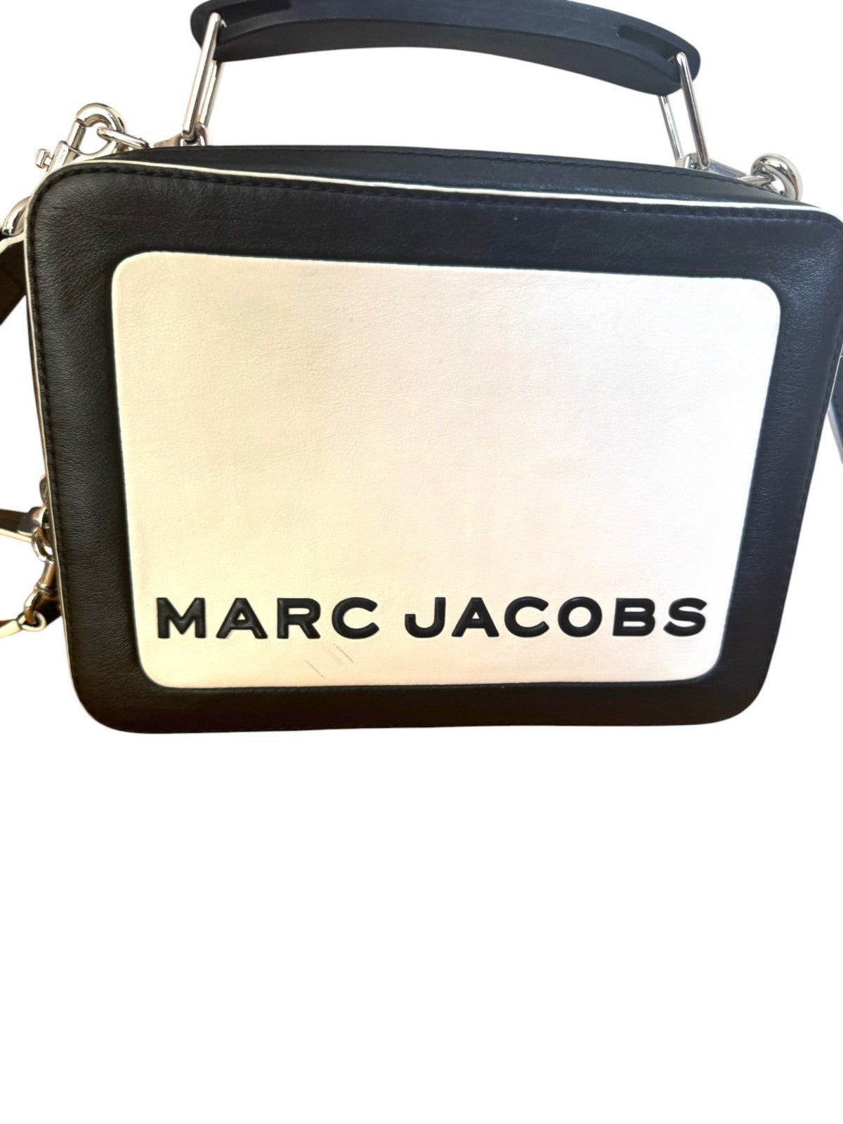 Marc Jacobs The Box Bag | Crossbody/Shoulder, Black & White, Leather, Top Handle