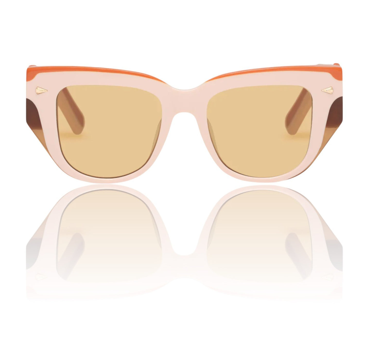 Karen Walker  True North Wave Sunglasses | 70's, Orange/Pink/Peach, Cat Eye