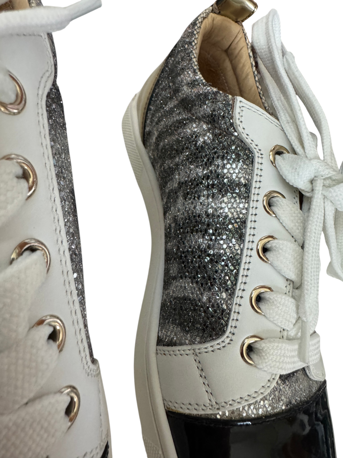 Christian Louboutin Gondoliere Sneakers | Sz 35, New, Patent Leather, Glitter