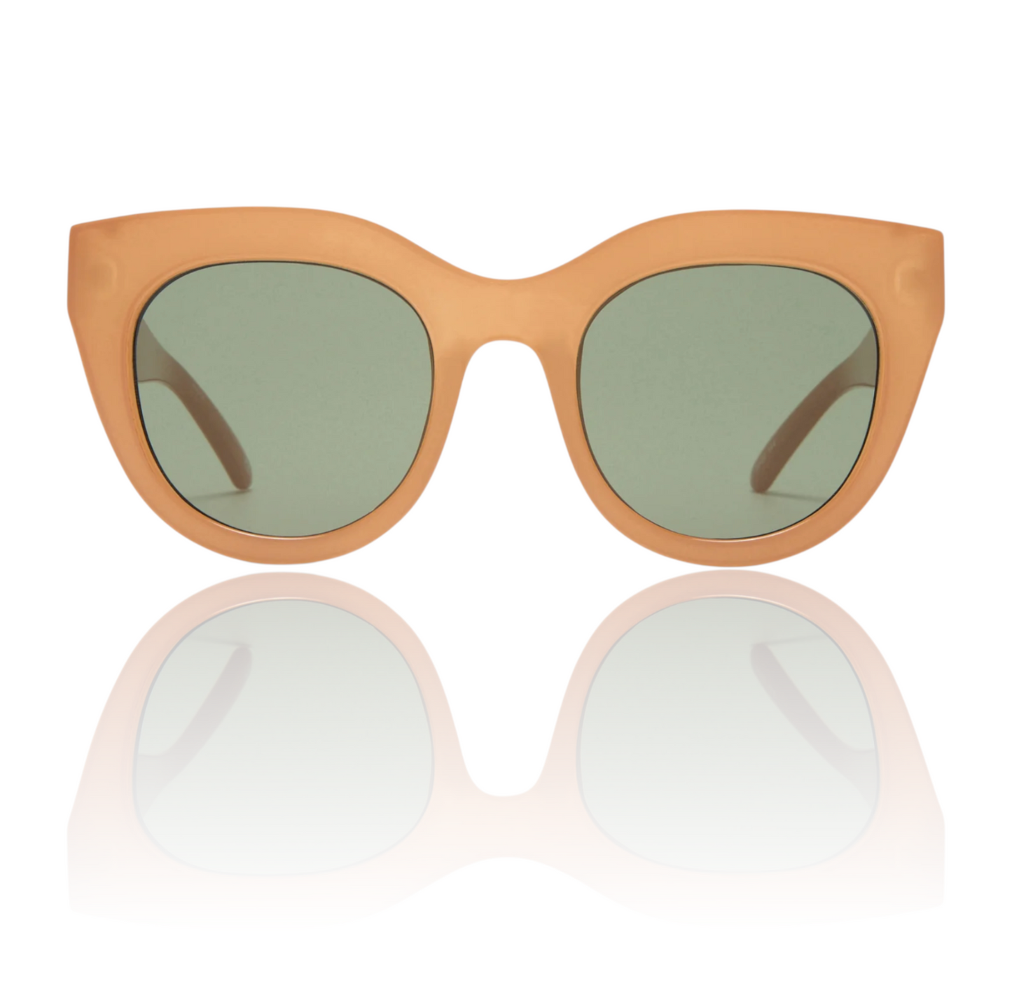 Le Specs Air Heart Sunglasses | Caramel/ Brown/ Tan, Cat Eye, Oversized, Acetate