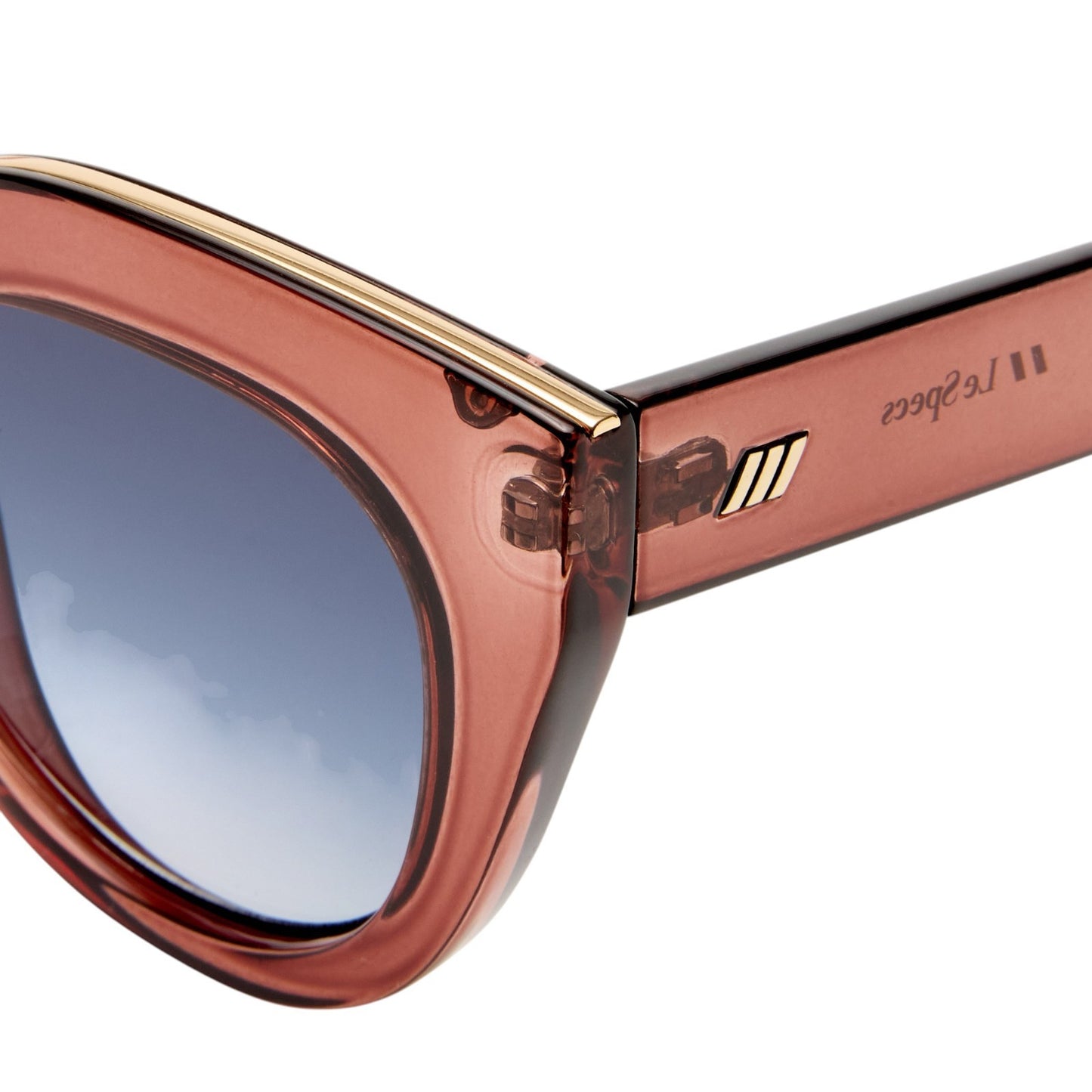 Le Specs Air Heart Sunglasses | Smokey Pink/Transparent, Cat Eye, Oversized