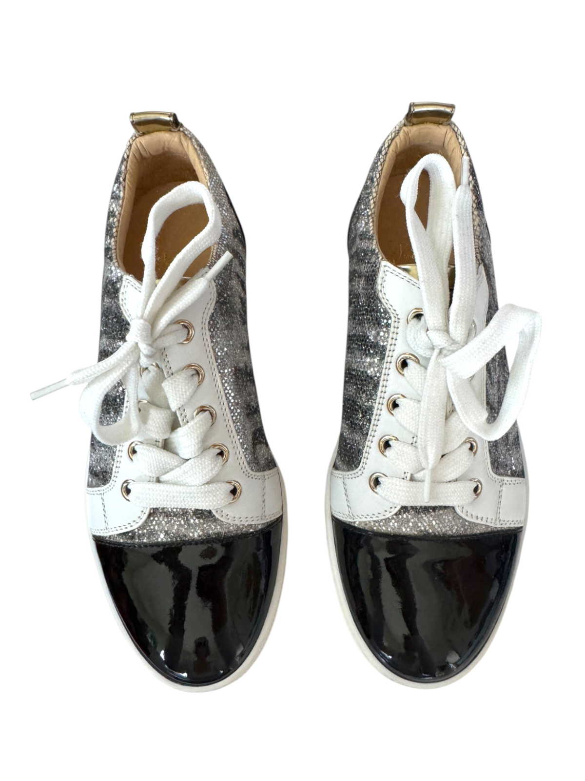 Christian Louboutin Gondoliere Sneakers | Sz 35, New, Patent Leather, Glitter