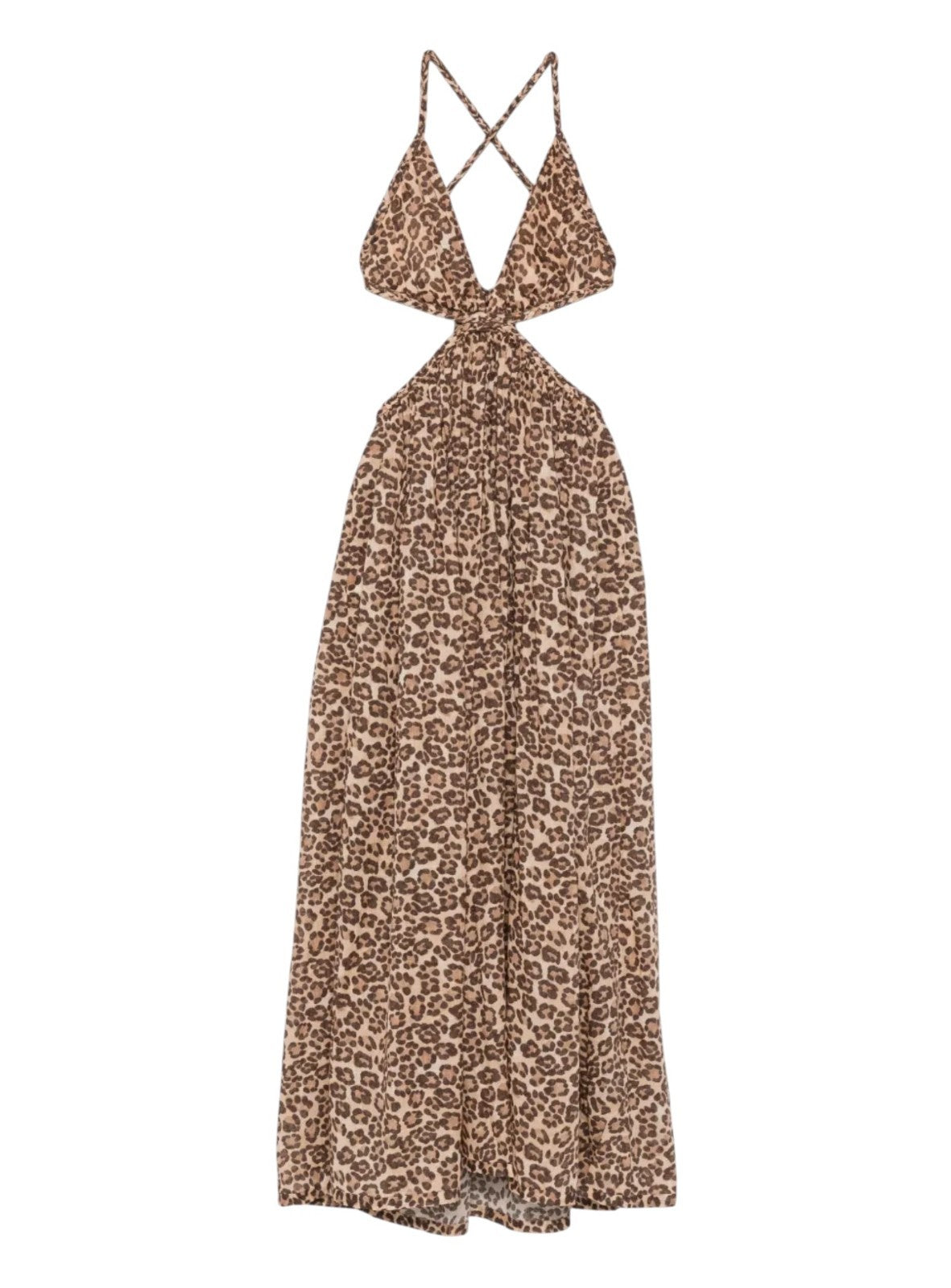 Zimmermann Wanderlust Braid Trim Dress |Leopard Print, Cut Out, Backless