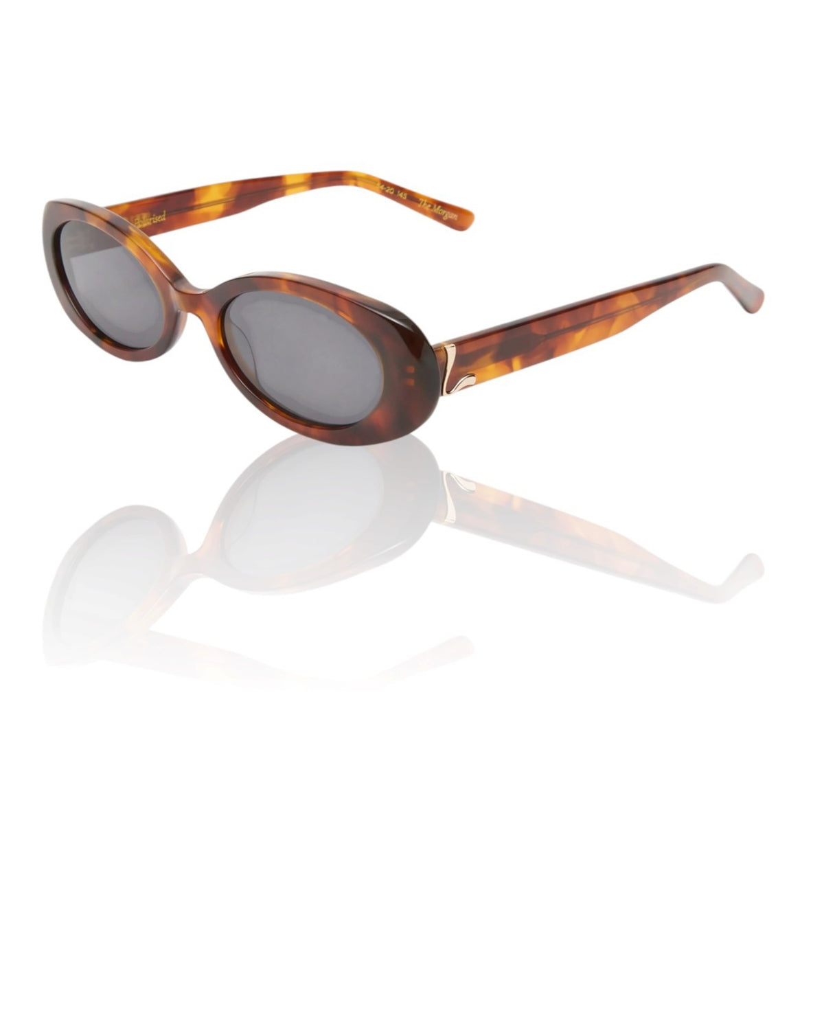 Luv Lou The Morgan Sunglasses |Oval, Tortoise Shell, Acetate, Small, Polarised