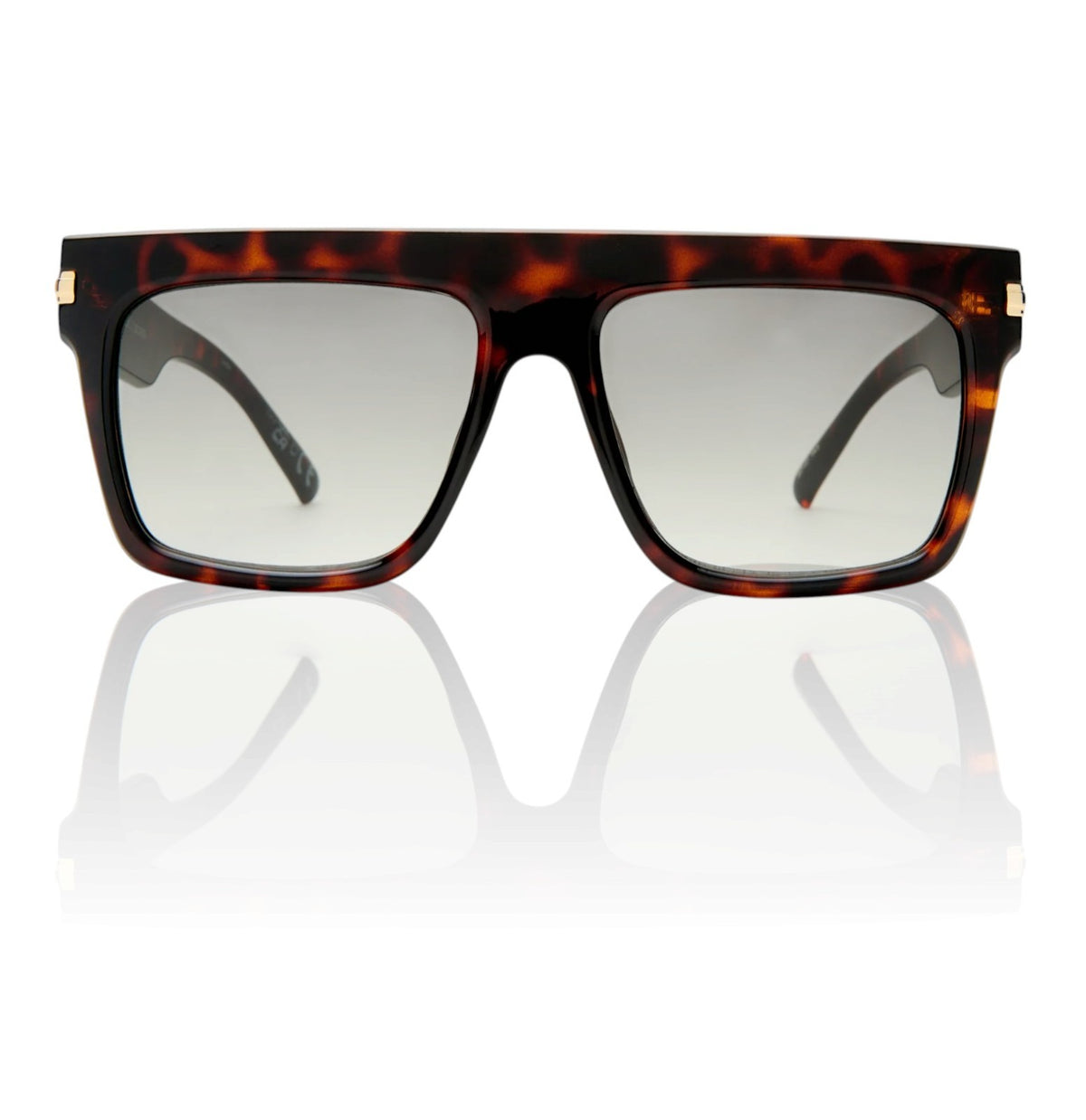 Le Specs Offside Sunglasses | Oversized, Tortoise Shell, Shield, Khaki Gradient