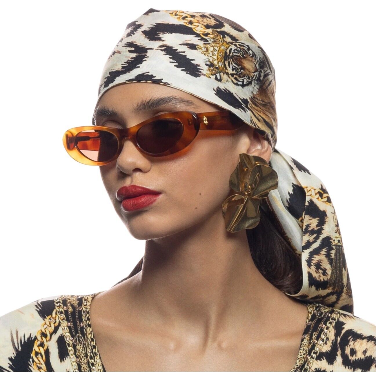 Camilla Champagne & Caviar Sunglasses | Tortoise Shell, Cats Eye, Hand