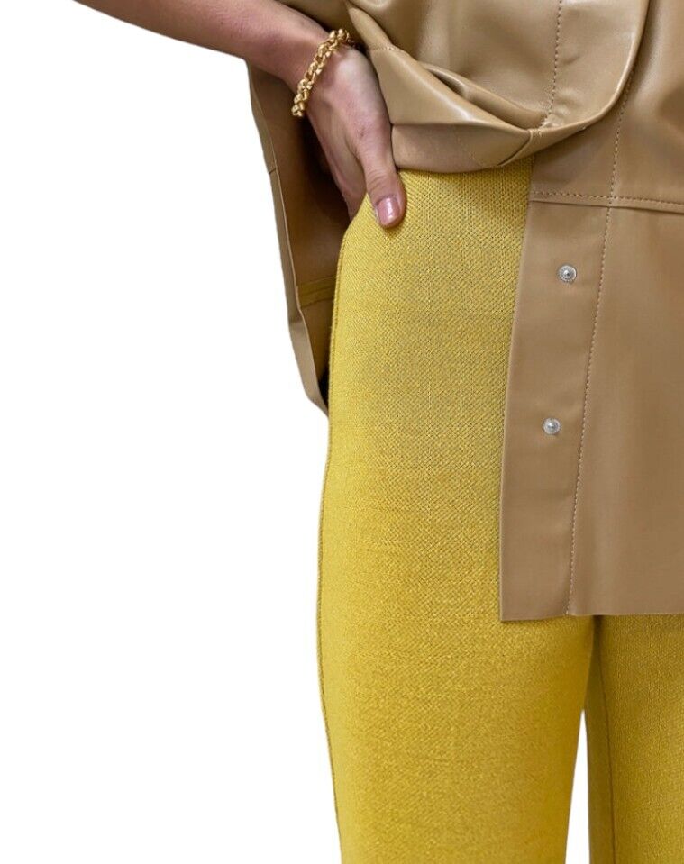 CAMILLA & MARC Feria Pant | Yellow, High Waist, Flared, Textured, Slimming Style