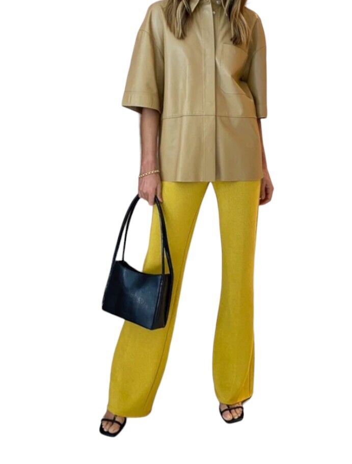 CAMILLA & MARC Feria Pant | Yellow, High Waist, Flared, Textured, Slimming Style