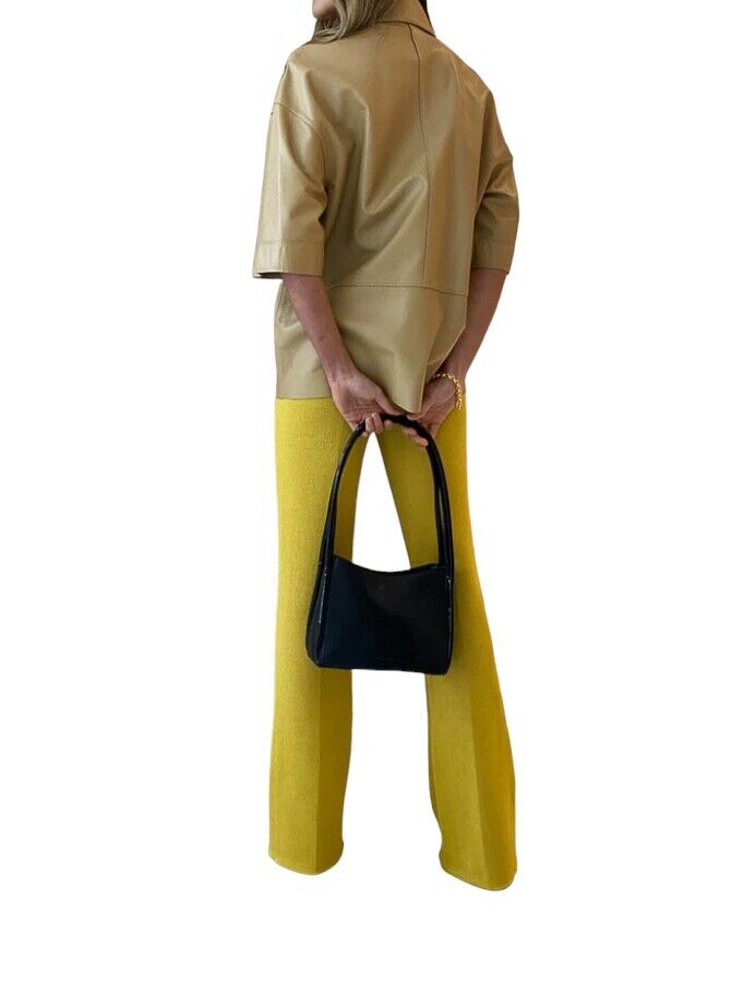 CAMILLA & MARC Feria Pant | Yellow, High Waist, Flared, Textured, Slimming Style