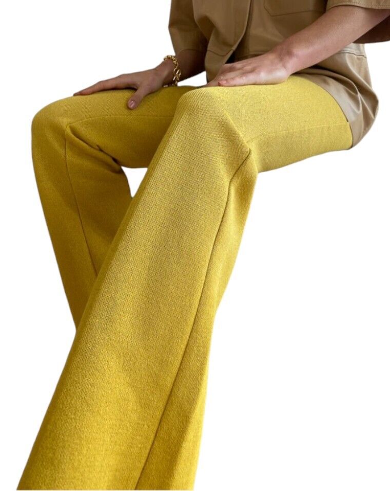 CAMILLA & MARC Feria Pant | Yellow, High Waist, Flared, Textured, Slimming Style