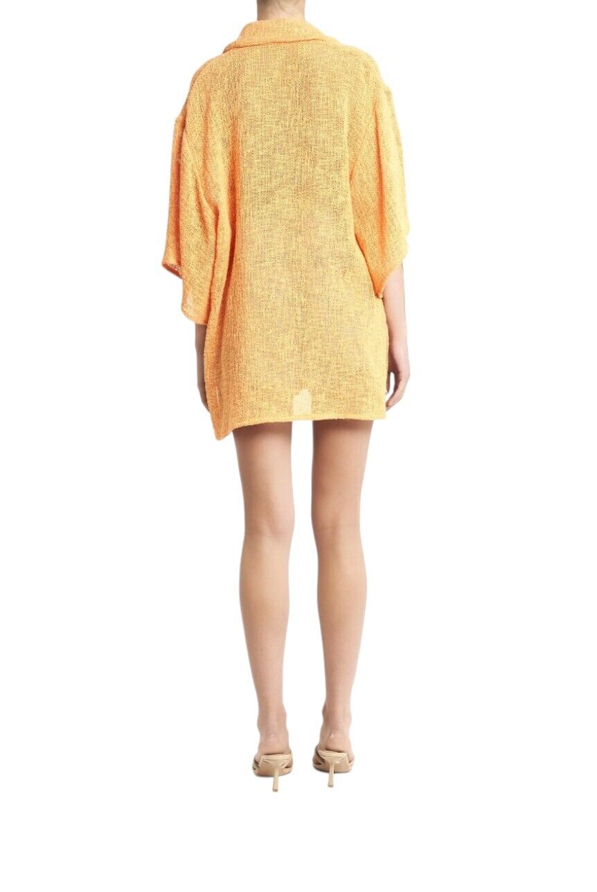 CAMILLA & MARC Clementine Shirt | Orange, Oversized, Sheer, Summer, Button Upd