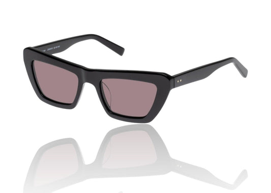 Oroton Alba Sunglasses | Black, Premium Acetate, Slim-line, Small, Cat Eye