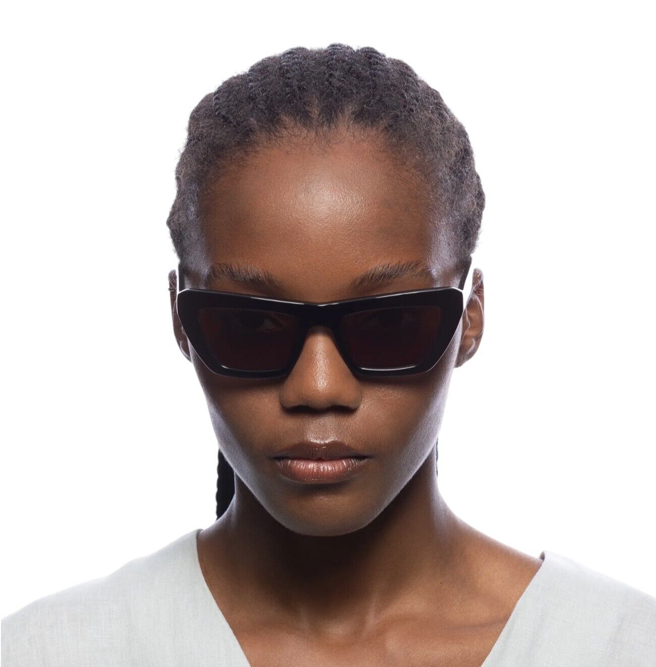 Oroton Alba Sunglasses | Black, Premium Acetate, Slim-line, Small, Cat Eye