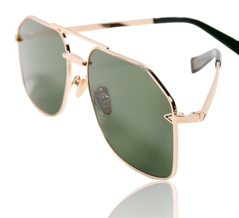 Karen Walker  Pampel Sunglasses | Aviator, Gold/Green Lenses, Category 3 Protect