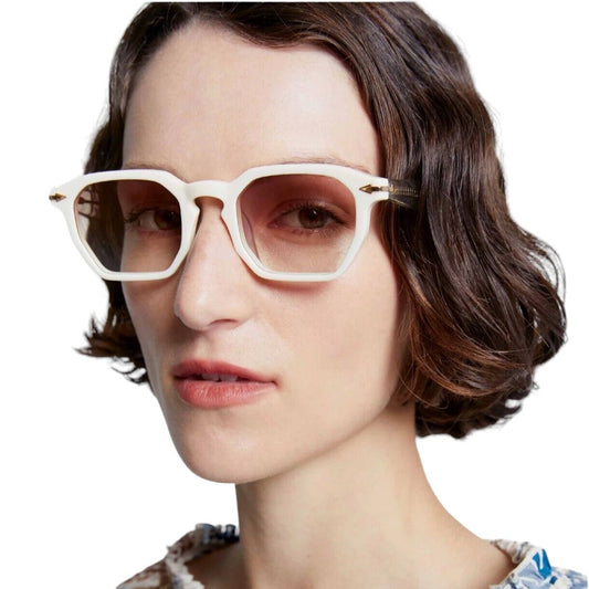 Karen Walker Trillion Sunglasses |Beige Acetate/Brown Graduate Lenses, Geometric