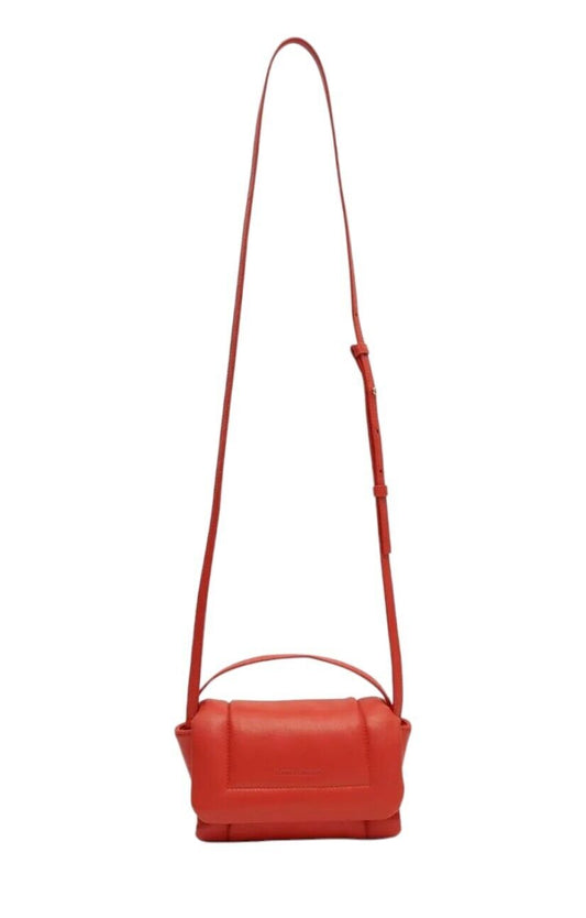 CAMILLA & MARC Paloma Micro Bag | Red Puffer Leather, Crossbody /Top Handle