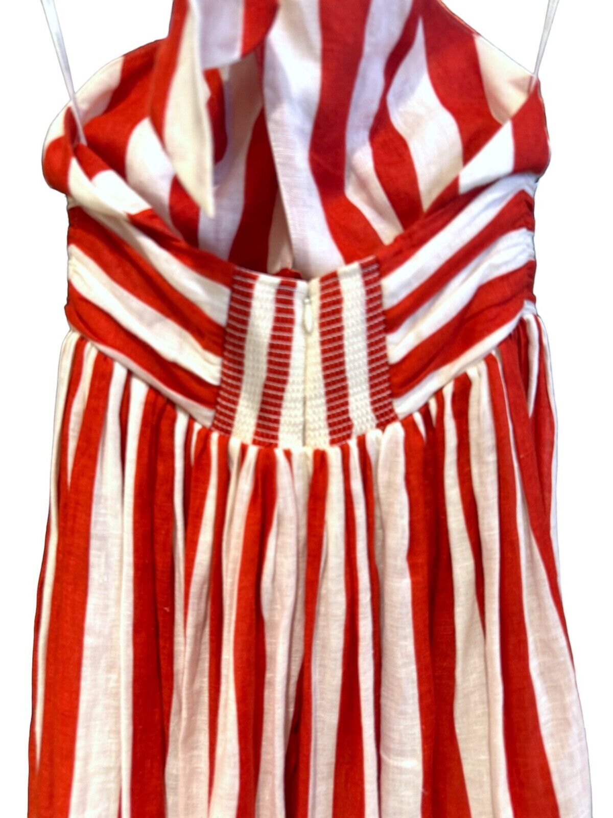 Zimmermann Alight Halter Mini Dress | Red/White Stripe, Halter Neck