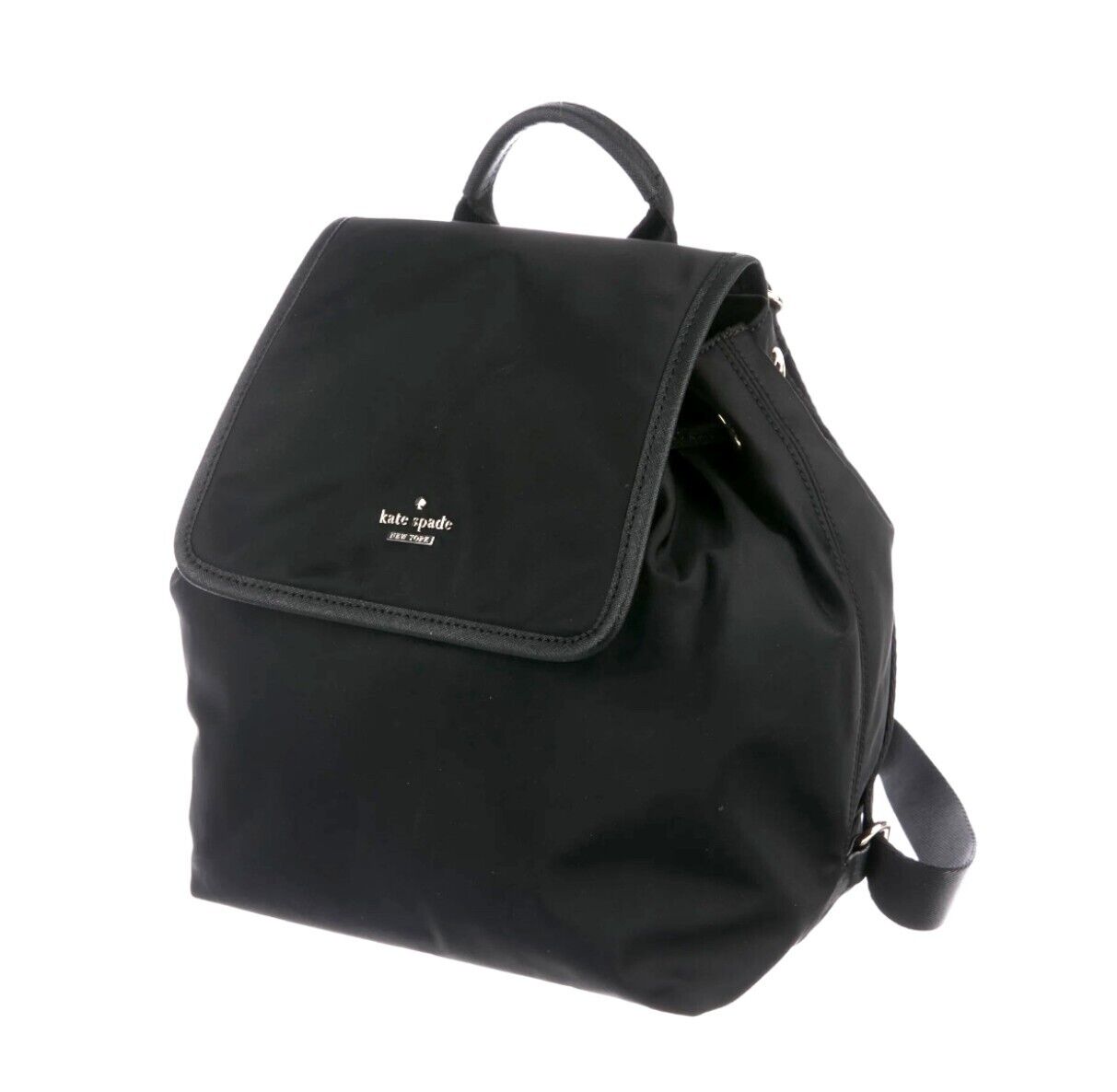 Kate Spade Molly Classic Nylon Backpack | Black, Magnetic, Drawstring, As New!