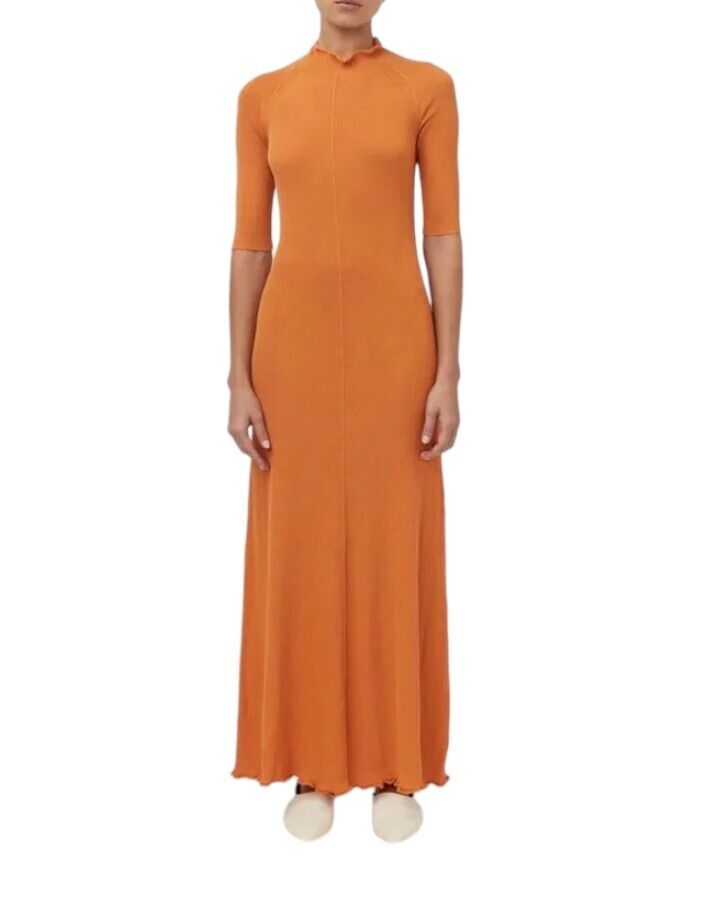 CAMILLA AND MARC Roca Knit Dress | Dusty Orange, Ribbed, Maxi/Long,