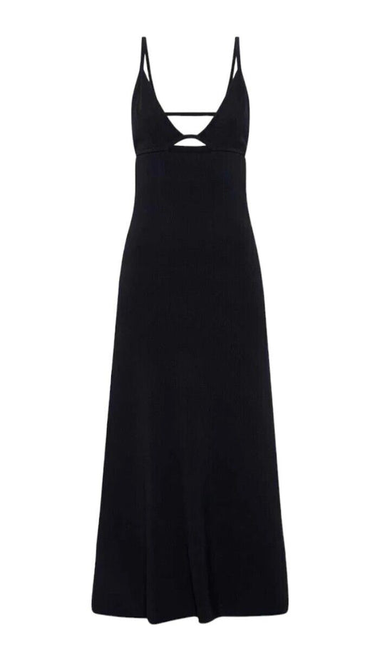 CAMILLA AND MARC Aries Knit Dress | Black, Midi, Triangle Bra Detail