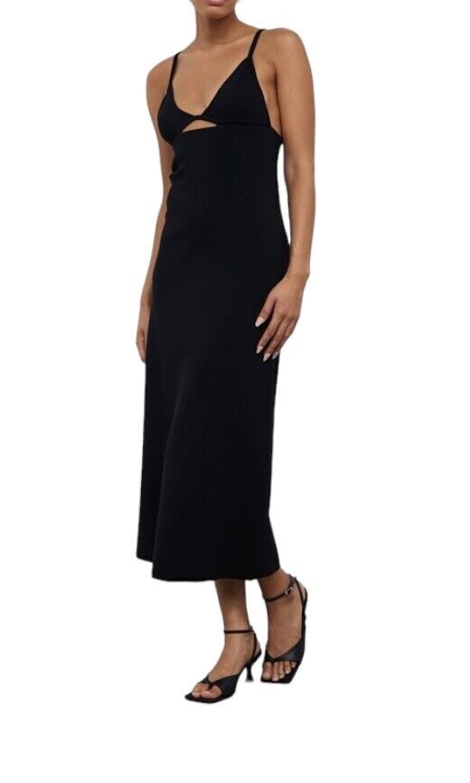 CAMILLA AND MARC Aries Knit Dress | Black, Midi, Triangle Bra Detail