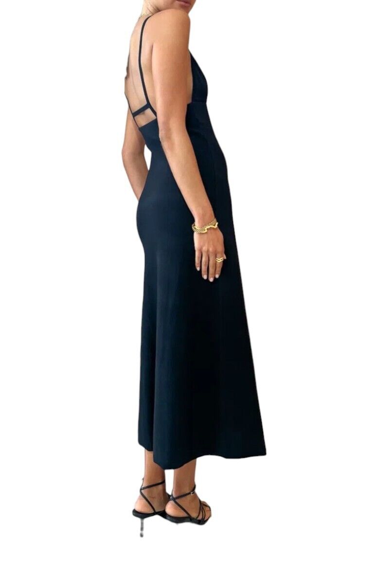 CAMILLA AND MARC Aries Knit Dress | Black, Midi, Triangle Bra Detail