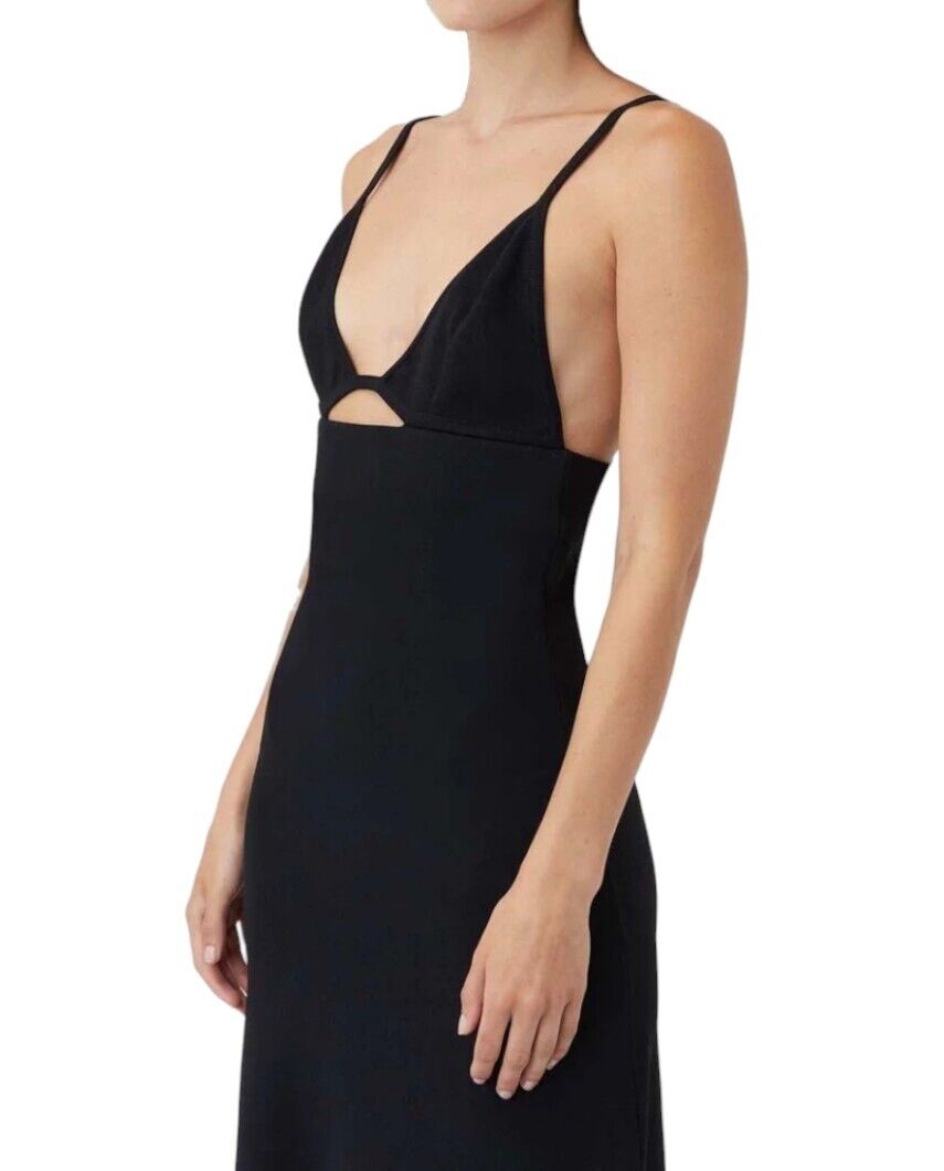 CAMILLA AND MARC Aries Knit Dress | Black, Midi, Triangle Bra Detail