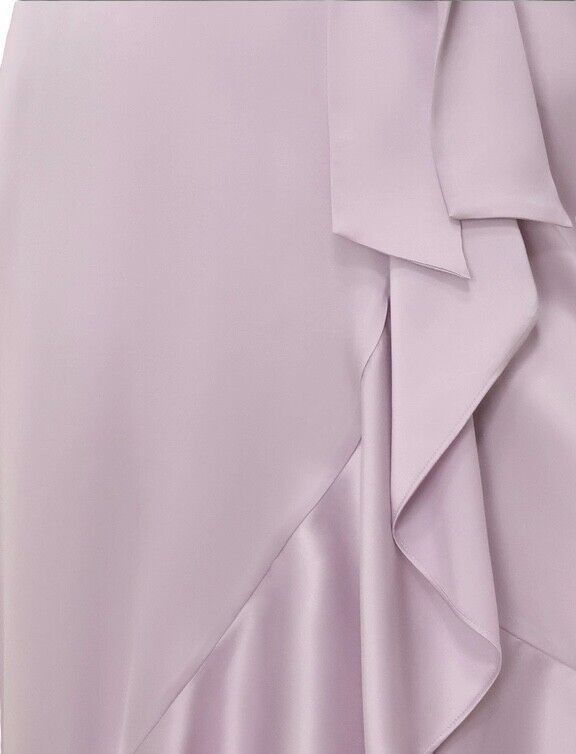 Zimmermann Silk Wrap Midi Dress |Lavender/Pastel Purple, Sueded Silk Cocktail