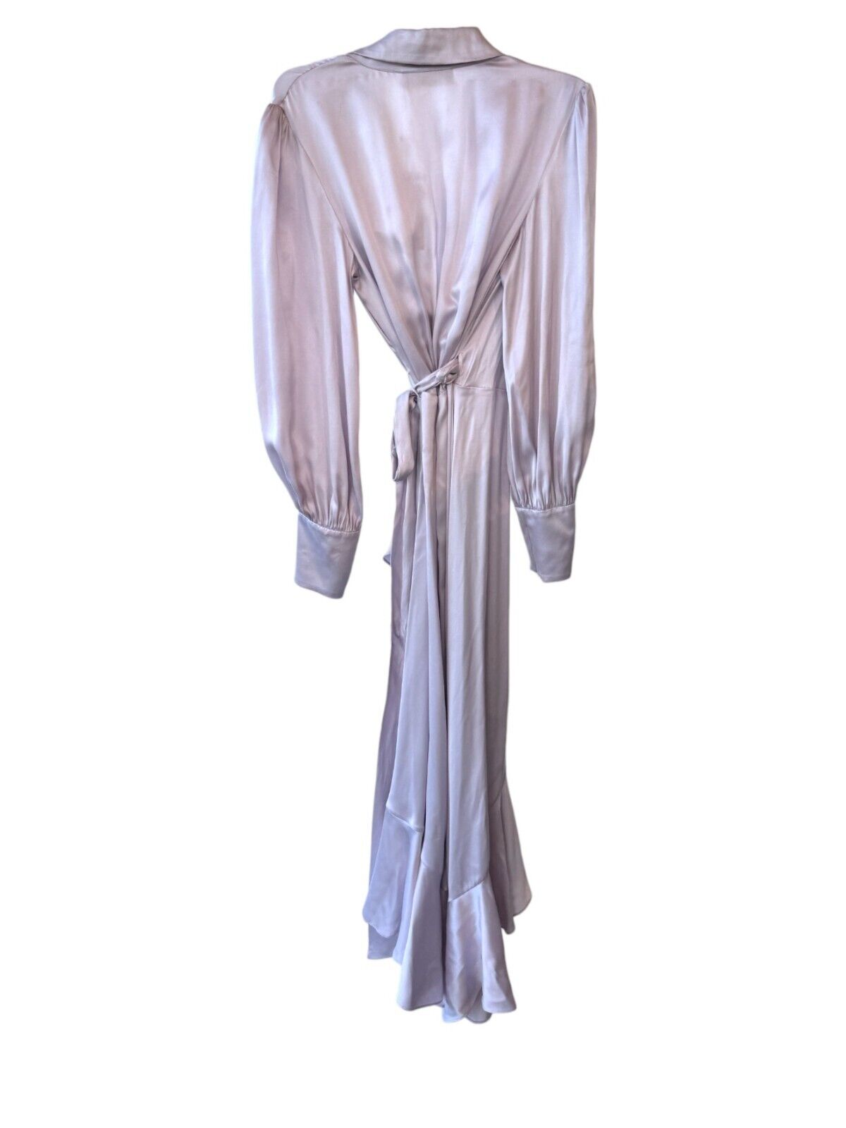 Zimmermann Silk Wrap Midi Dress |Lavender/Pastel Purple, Sueded Silk Cocktail