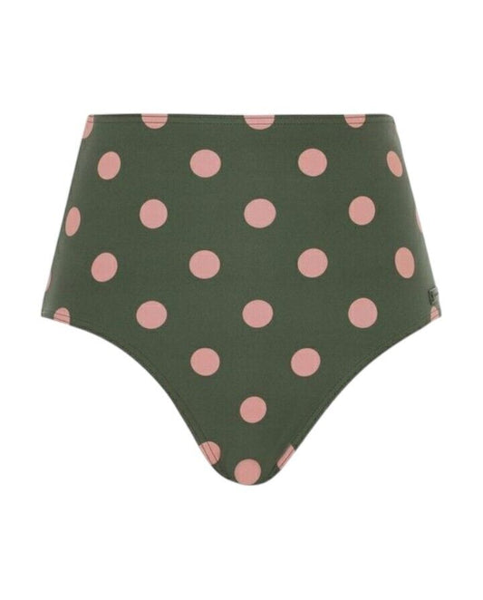 Zimmermann Separates Sculpt High Pant | Khaki/Pink Dot, High Waisted/Rise