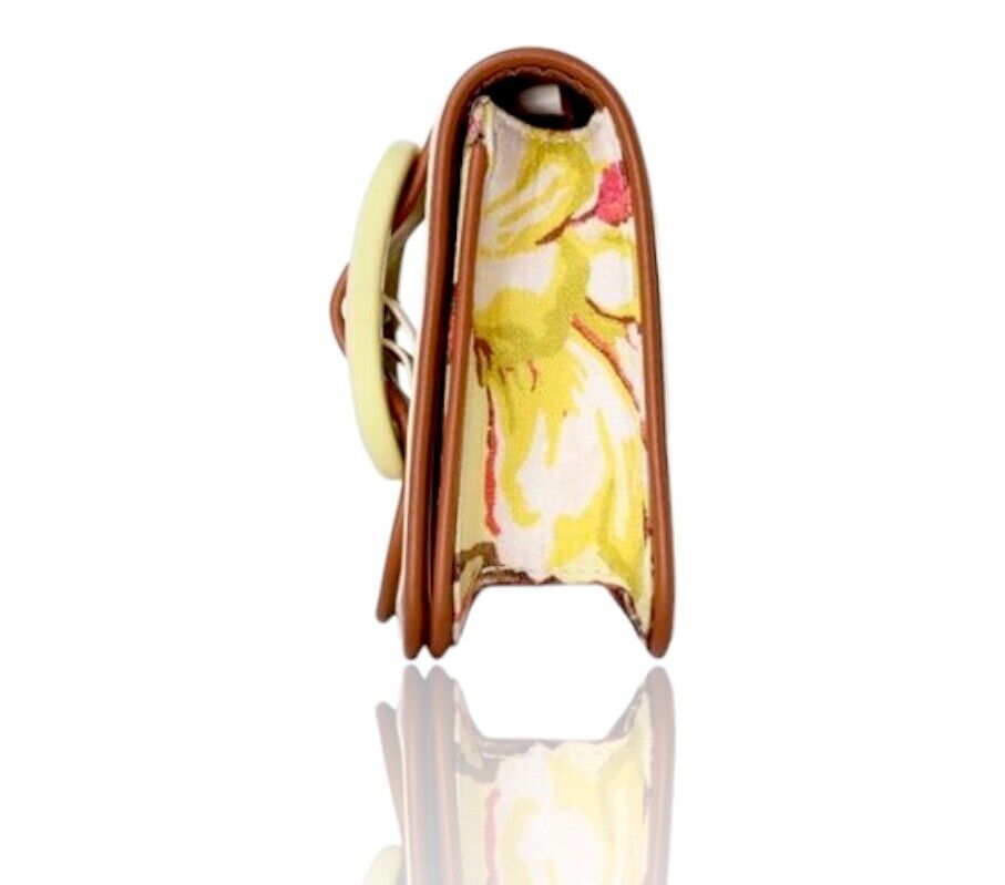 Zimmermann Printed Small Crossbody Bag |Yellow Lemon Floral, Linen, Remove Strap