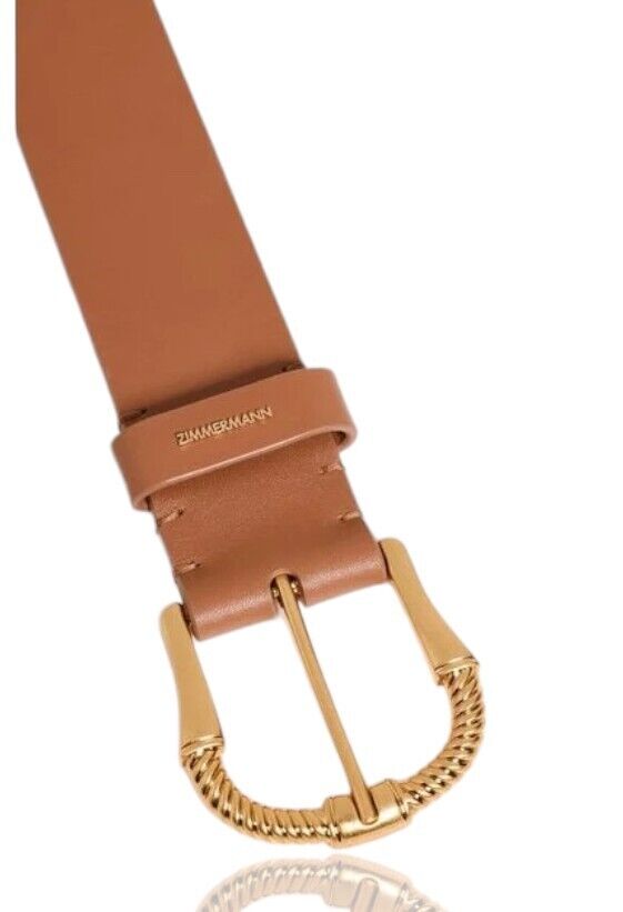 Zimmermann Twisted Buckle Leather Belt | Avalon, Tan, Brown/Gold, Jeans/Pants