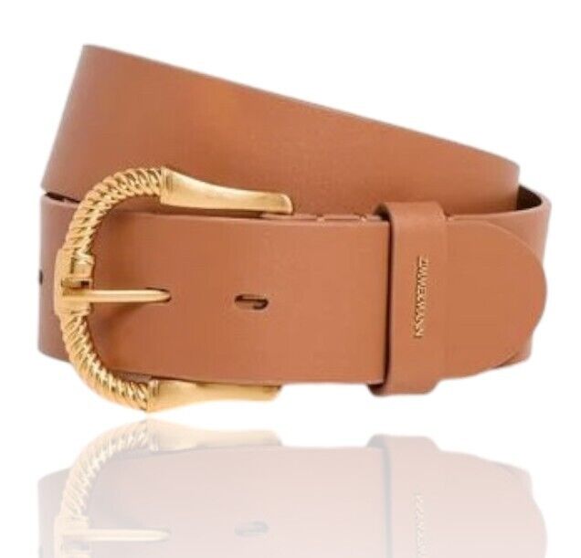 Zimmermann Twisted Buckle Leather Belt | Avalon, Tan, Brown/Gold, Jeans/Pants