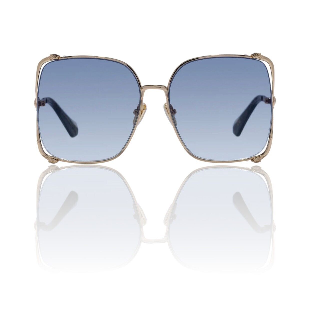 Camilla Too Glam to Give A Damn Sunglasses | Square, Oversized, Gold, Metal