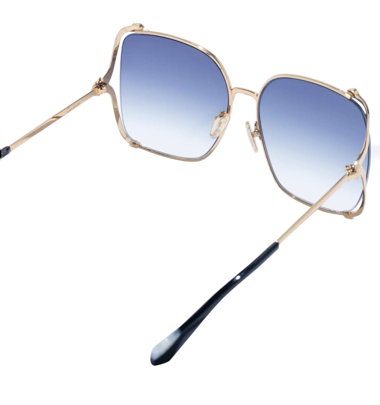 Camilla Too Glam to Give A Damn Sunglasses | Square, Oversized, Gold, Metal