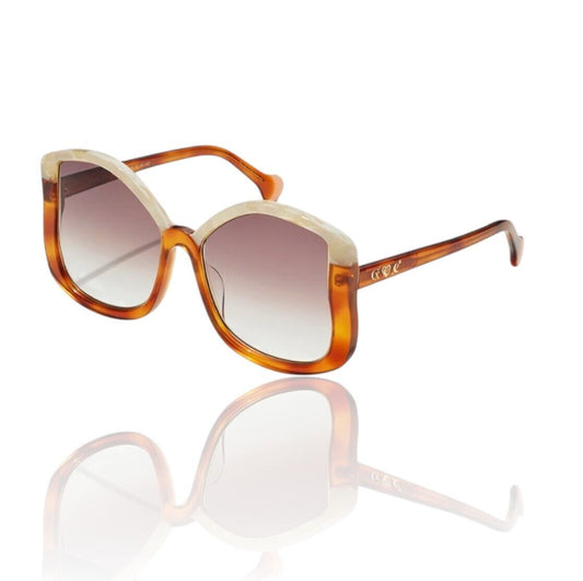 Camilla Social Butterfly Sunglasses | White/Tortoise Shell, Oversized, Acetate