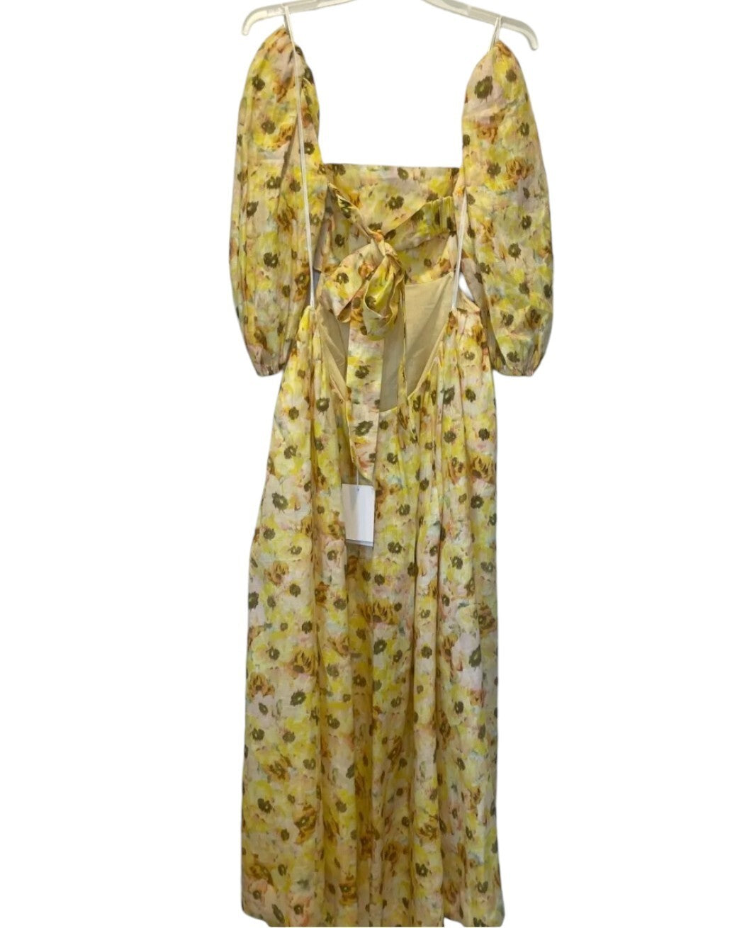 zimmermann lightburst puff midi dress Zimmermann Lightburst Puff Midi Dress