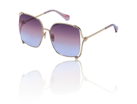 Camilla Too Glam to Give A Damn Sunglasses | Square, Oversized, Gold, Metal,