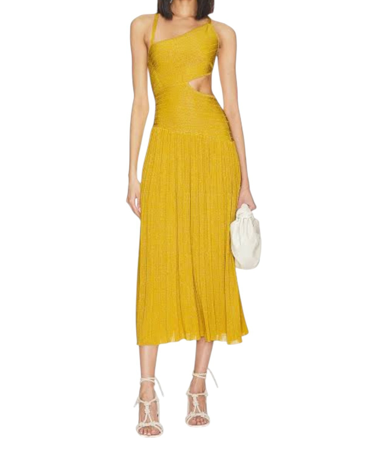 Zimmermann Devi Lurex Midi Dress | Metallic, Knit Fabril, Cut Out, Tie, Backless