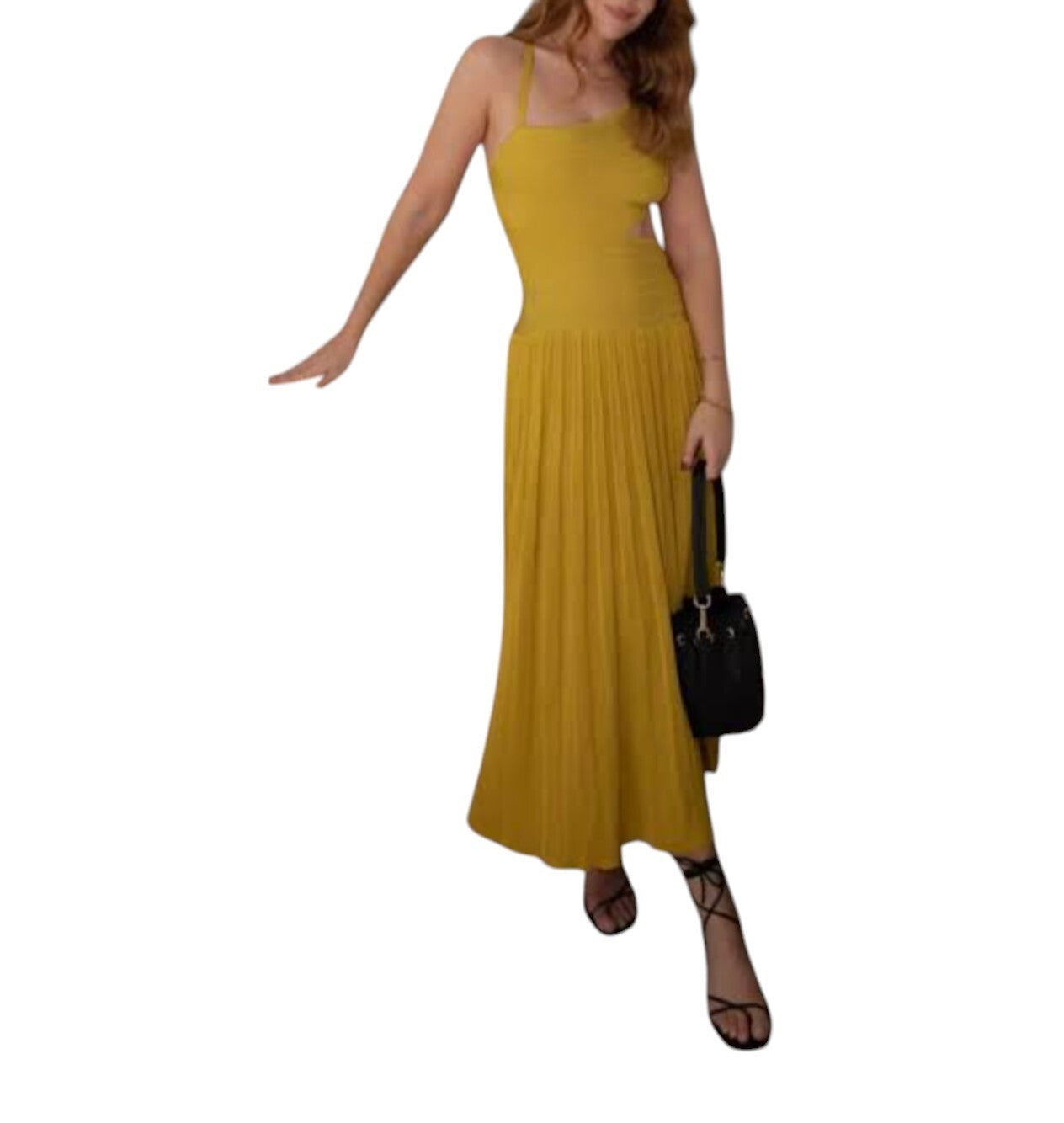 Zimmermann Devi Lurex Midi Dress | Metallic, Knit Fabril, Cut Out, Tie, Backless