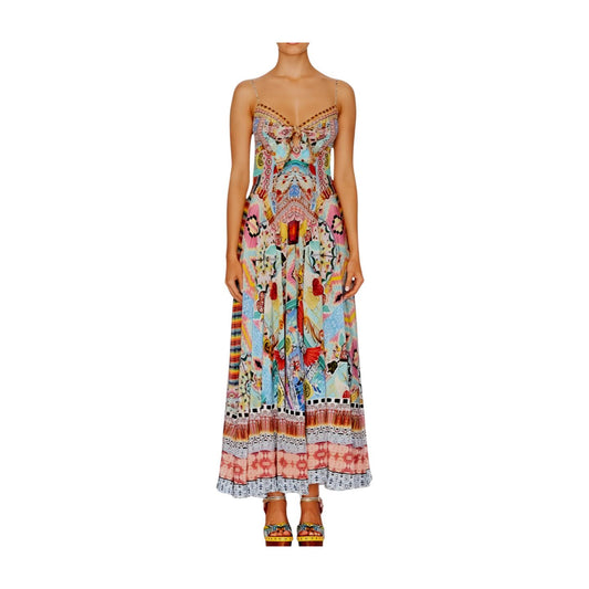 Camilla Long Dress w/ Tie Front | Close to My Heart print, Silk, Midi, Hand Made
