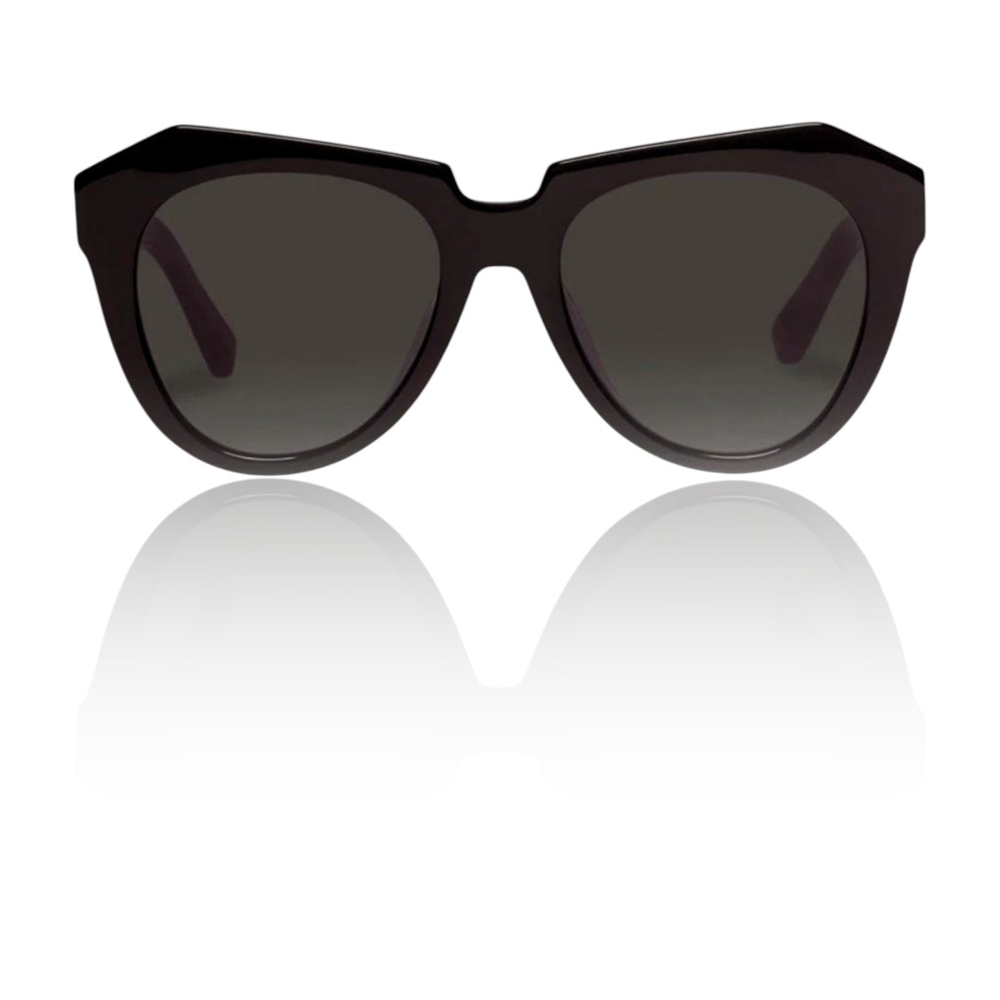 Karen Walker Number One Sunglasses |Black Acetate, Cat Eye, Biodegradable & Eco