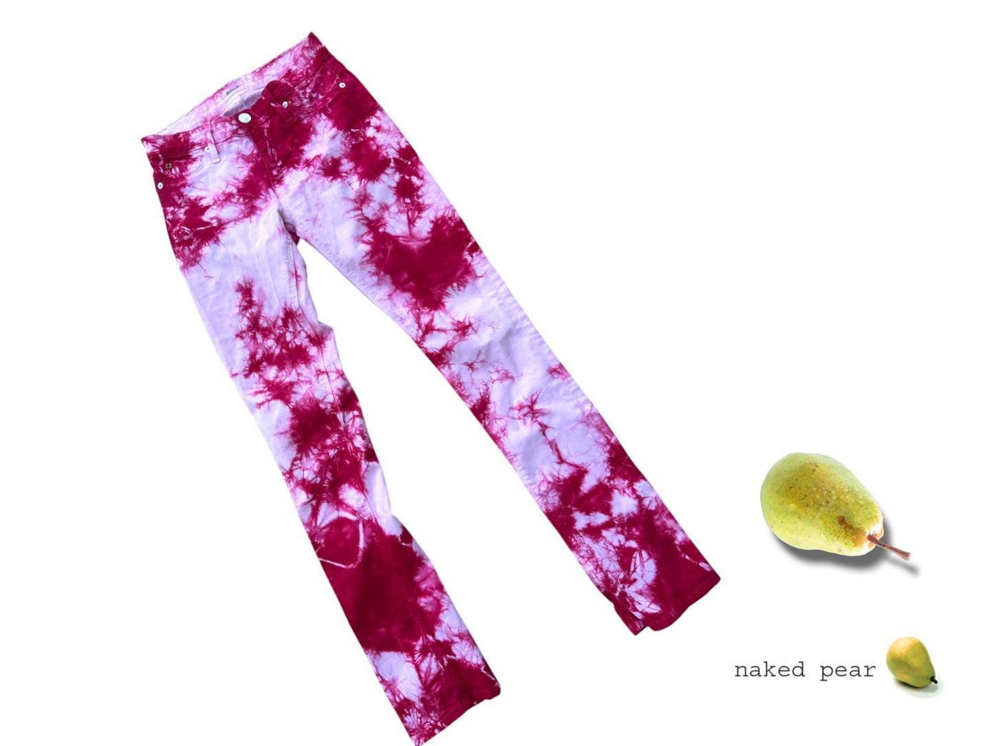 Hudson Tilda Jeans | Pink/White Tie Dye, Sz 24, Mid Rise, Skinny Jeans, Stretch