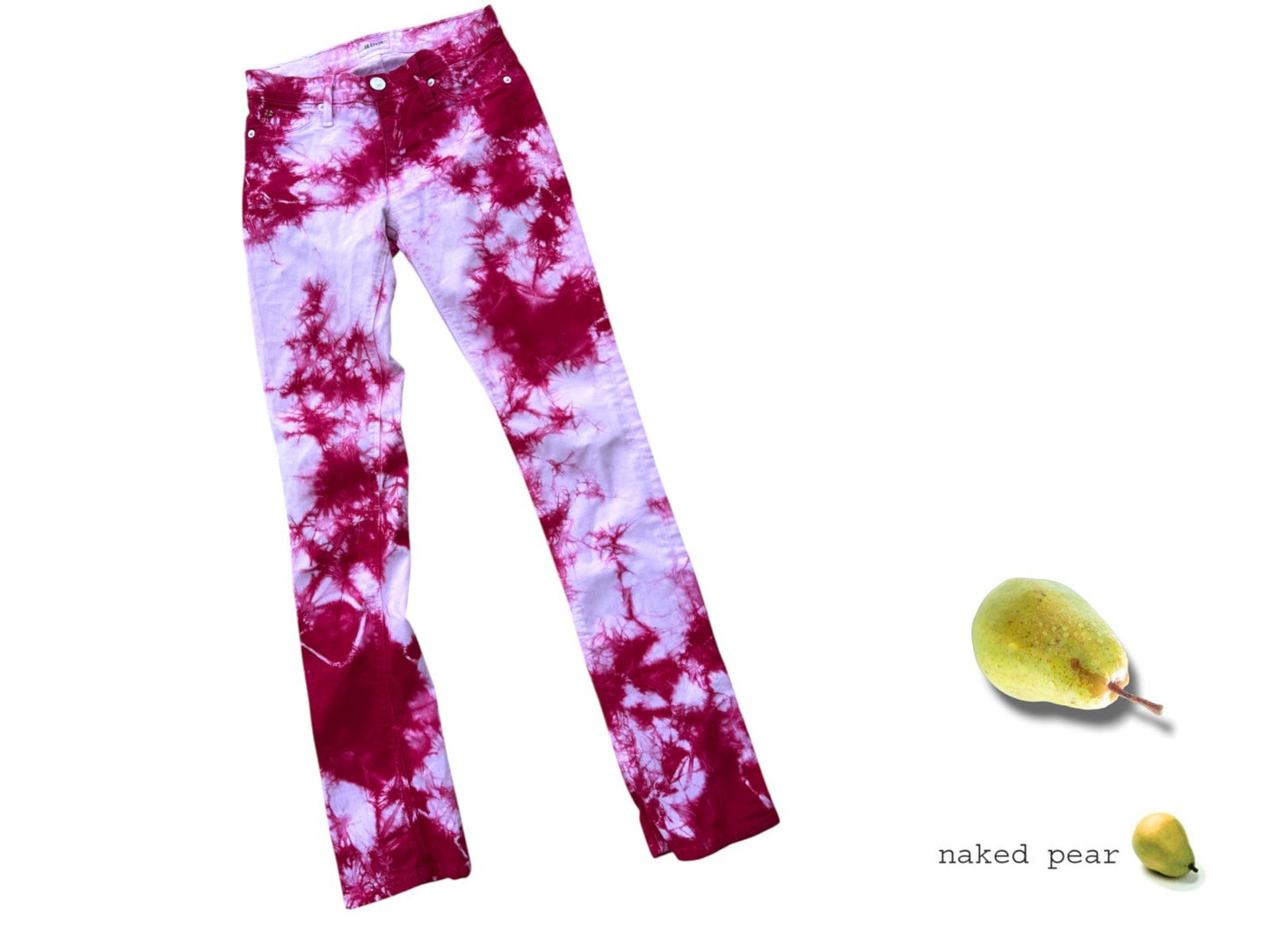 Hudson Tilda Jeans | Pink/White Tie Dye, Sz 24, Mid Rise, Skinny Jeans, Stretch