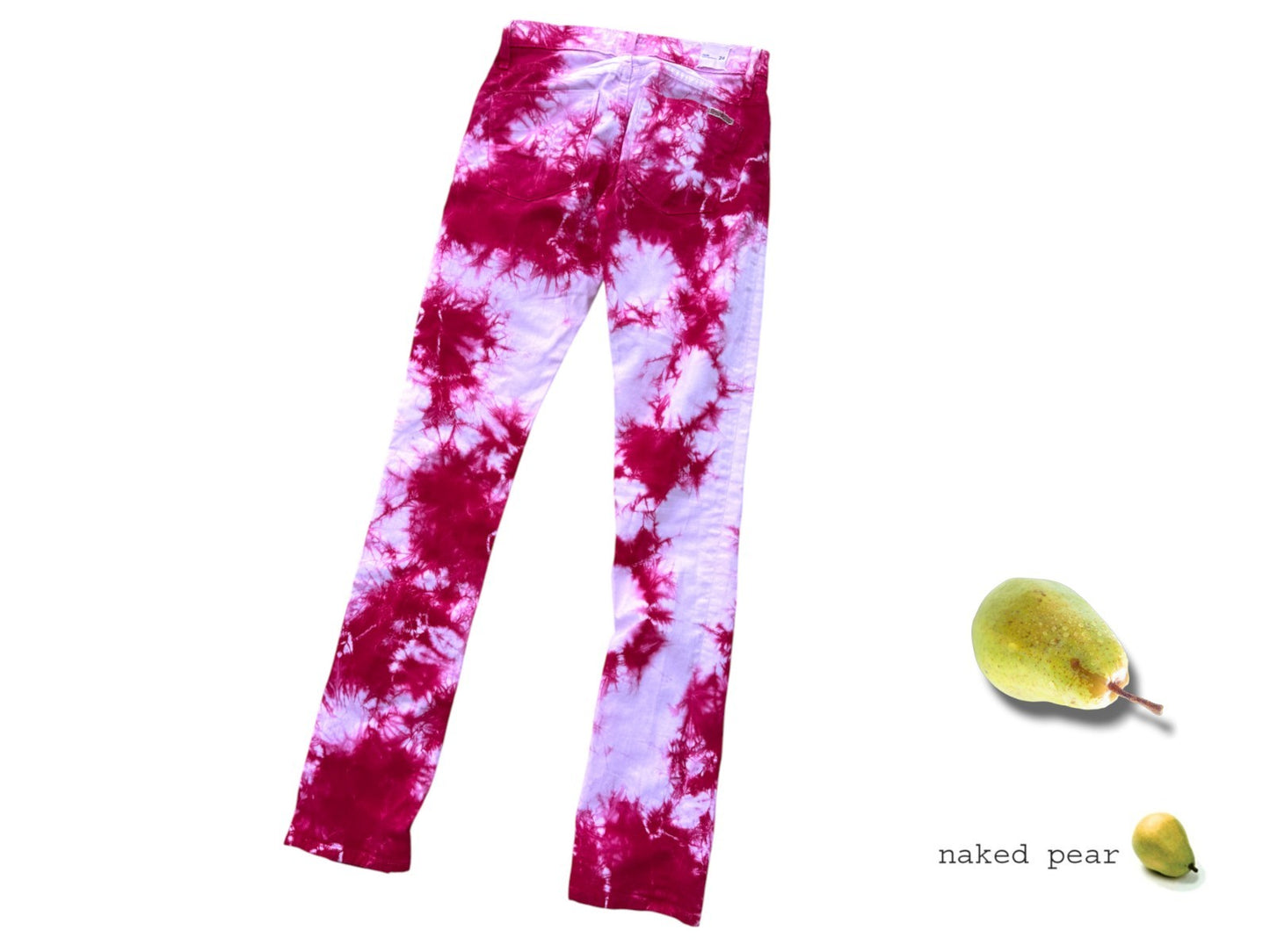 Hudson Tilda Jeans | Pink/White Tie Dye, Sz 24, Mid Rise, Skinny Jeans, Stretch