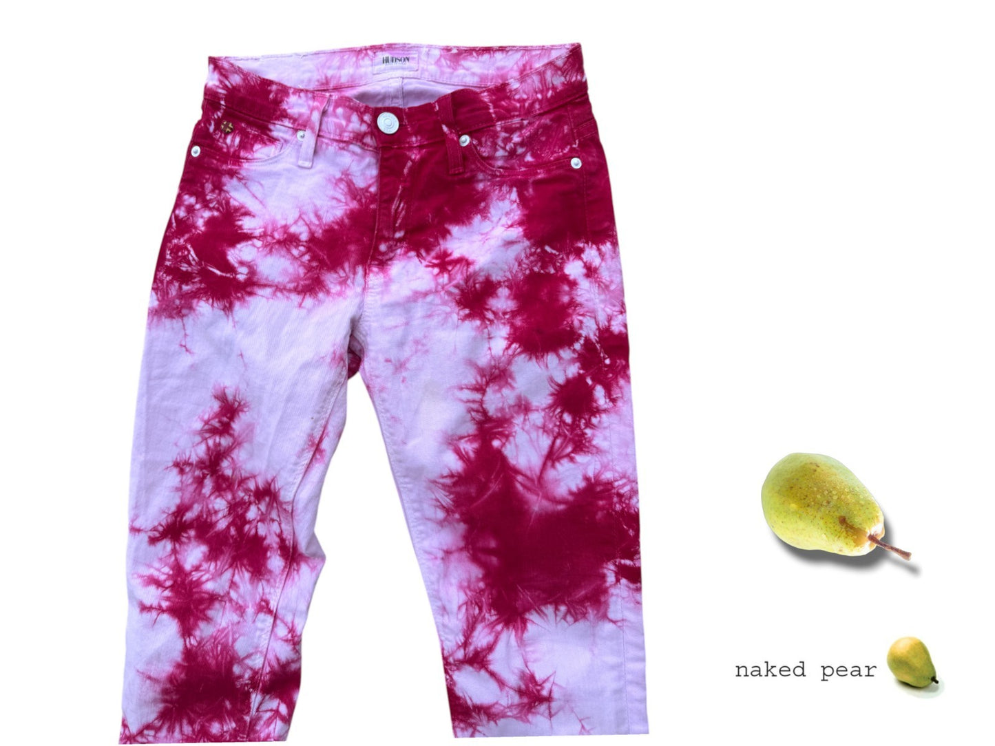 Hudson Tilda Jeans | Pink/White Tie Dye, Sz 24, Mid Rise, Skinny Jeans, Stretch